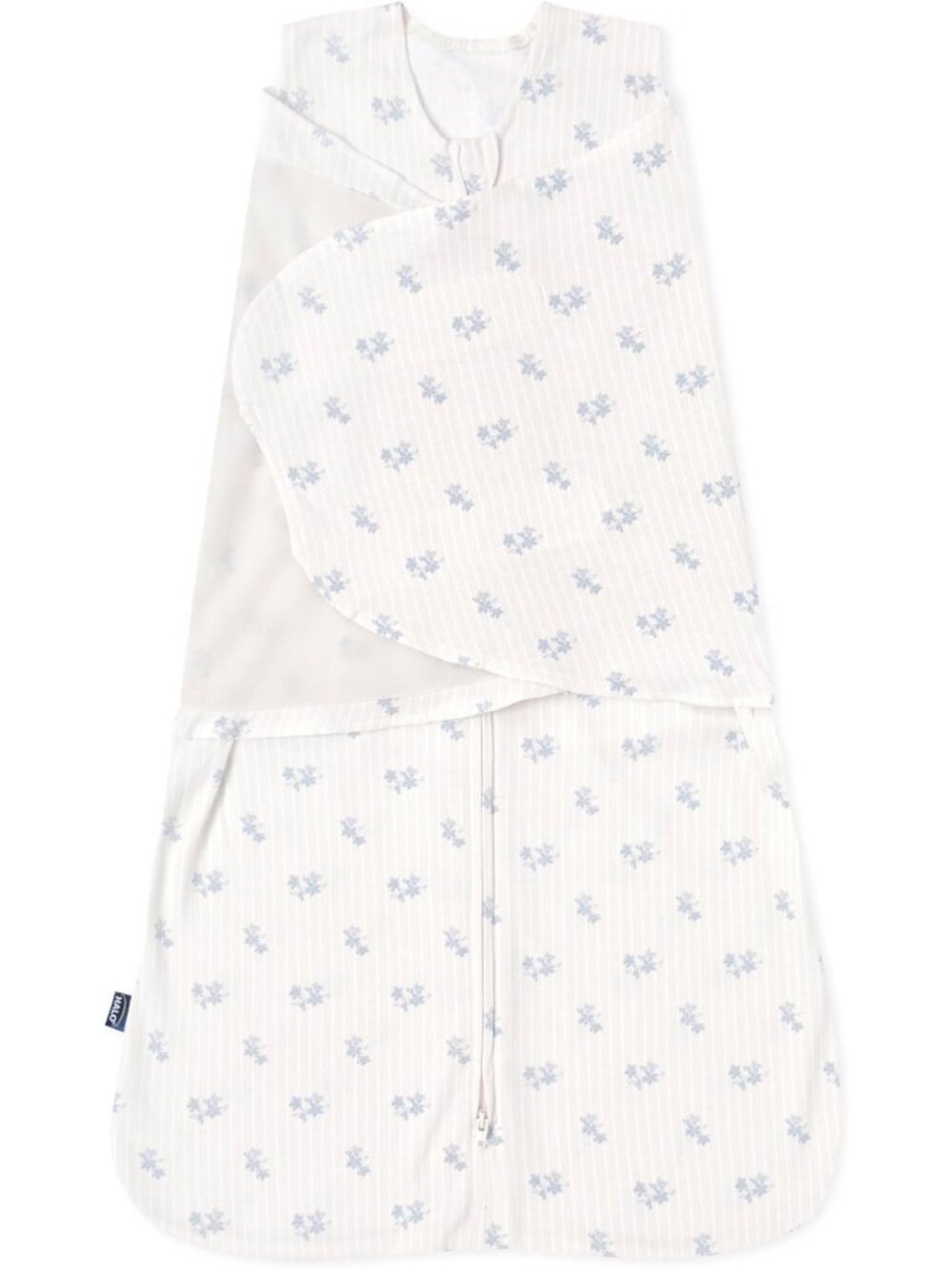 Cozy 100% Cotton Sleepsack Swaddle Blanket, 3-Way Adjustable, Floral Stripe